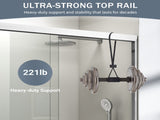 44-48 in. W x 72 in. H Double Sliding Shower Door, Semi-frameless Bathroom Sliding Door with 1/4" T5223P413100