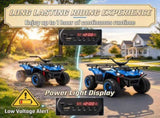 24V 4 Wheeler for Kids, Dual Motor Ride on ATV with Soft Start, Battery Display, Music & Lights, for 30498631