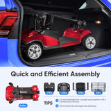 4 Wheel Compact Heavy Mobility with Lights, Battery Powered Electric Mobility Scooter, Electric 22930525