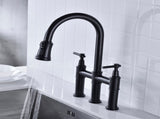 Pull Down Double Handle Kitchen Faucet 15569694