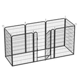 ZNTS 8 Panels Heavy Duty Metal Playpen with door,39.37"H Dog Fence Pet Exercise Pen for Outdoor, Indoor W2181P191361