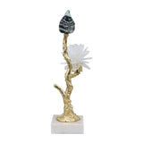 Aluminum Candle Holder with Marble Stand, 8x5x15" W2078P172361