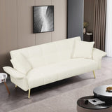 70.1 "futon sofa bed, convertible double sofa bed with folding armrests for living rooms and small W2290P147463