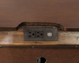 3 Drawers Nightstand with USB and Power Outlet, Brown Cherry B016P355925