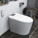 ZNTS Smart Toilet Bidet Combo with Foot Sensor Open Cover/Seat, LED Display, Self-Cleaning Nozzle, Heated W1219P232246