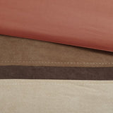 7 Piece Faux Suede Comforter Set Coral Cal King B03596819