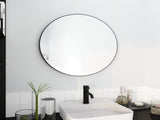 32 x 32 Inch Bathroom Mirror Black Aluminum Frame W99967979