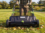 Hand Push Lawn Sweeper, 21 Inch Leaf & Grass Collector 2.8 cu. ft Hopper Bag Capacity. with W465P498188