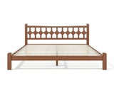 Queen Size Bamboo Platform Bed with Diamond-shaped headboard, Solid Bamboo-made Bed Frame with W5316P484040
