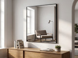 20"x30" Rectangular Bathroom Mirror Wall Mounted Mirror with Metal Frame, Black 87071847