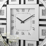 ZNTS Wall Clock in Mirrored & Faux GemStones W1005P189767