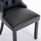 Furniture,Modern, High-end Tufted Solid Wood Contemporary PU and Velvet Upholstered Dining Chair 36795313