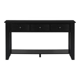 U_Style 55.4" Modern Entryway Console Table with Three Storage Drawers,Sideboard with Poplar Legs N711P272499B