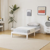 ZNTS Basic bed frame washed white Twin 197.2*96.5*30.5cm wooden bed 44548058