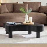 42.52 Inch Modern Wooden Handcraft Drum Coffee Table Irregular Shaped Coffee Table for Living W2582P213393