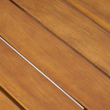 Outdoor 16" Acacia Wood Side Table, Teak Finish 62266.00