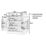 TOPMAX Modern Freestanding Kitchen Pantry,Buffet Food Storage, Coffee Bar N717P221574E