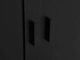 Storage Cabinet with Two Doors for Bathroom, Office, Adjustable Shelf, MDF Board, Black 55344255