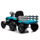 ZNTS Ride on Tractor with Trailer,24V Battery Powered Electric Tractor Toy, 200w*2motor W1578P193906