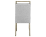 Contemporary Full Back Upholstered Dining Side Chair 2pc Set Gray Standard Height Dining Room Wooden B011P197714