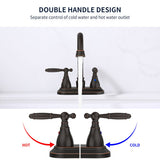 Bathroom Faucet Oil Rubbed Bronze 360 Degree High Arc Swivel Spout 4 Inches Centerset Vanity Faucet 42940453