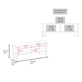 Navia 47" Wide Tv Stand with Two Shelves, for Living room, Bedroom, Entertainment Dark Walnut B200P286938