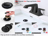 2-Handle Heavy Duty Bathroom with Drain and Supply Kits, Modern Style Lavatory Deck Mounted T3177P277481