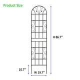 4 Pack Metal Garden Trellis 86.7" x 19.7" Rustproof Trellis for Climbing Plants Outdoor Flower W1586P268035