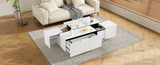 U-Can 47.2''-72.7'' Extendable Table, Multi-Functional Table with High-Gloss Finish, N724P292070K