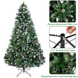 ZNTS Christmas Tree 7FT 1350 Branch Flocking Spray White Tree Plus Pine Cone 59813333