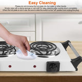 Hot Plate2000W Hot Plate,Portable Electric Stove Countertop Double Burners W/5 Level Temperature 03805550