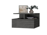 Smokey Oak 2-Tier Shelf Floating Nightstand B062P175170