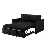 55.1-inch 3-in-1 convertible sofa bed, modern velvet double sofa Futon sofa bed with adjustable W2564P171333