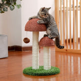 ZNTS Cat Scratching Post Mushroom Claw Scratcher with Natural Sisal Ropes Interactive Dangling Ball for 03002290