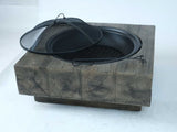 Wood-Fueled Outdoor Fire Pit with Wood Grain Design W2734P228321