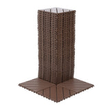 Plastic Interlocking Deck Tiles,44 Pack Patio Deck Tiles,12"x12" Square Waterproof Outdoor All W206P150114