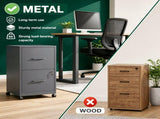 2 Drawer Metal File Cabinet with Lockable,Vertical Under Desk Steel Filing Cabinet with Adjustable 70455011