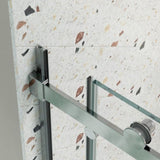 Glass shower door, sliding door, with 5/16" tempered glass and Polished Chrome finish 6074 W2122P167014