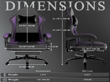 Gaming Chair with Pocket Spring Cushion and Footrest, Ergonomic Computer Chair for Adults, 59015480