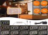 LED Neon Open Sign, Dimmable Business Store Front Light Sign with Controller & Hanging Chain, 85496558
