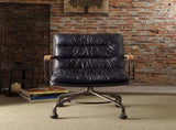 Vintage Blue Swivel Office Chair with Casters B062P189214