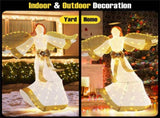 5.2 ft Christmas Pre-Lit Angel with Halo, Christmas Decorations 05994455