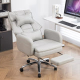 Swivel Ergonomic Office Chair, Technology Leather High Back Office Chair with Lumbar Support W2367P181248