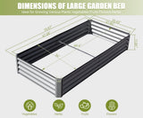 6x3x1ft Galvanized Raised Garden Bed, Outdoor Planter Garden Boxes Large Metal Planter Box for W1859P197882