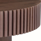 35.43'' Round Coffee Table Small Coffee Table for Apartment, Modern Living Room Coffee Table with W876P254013