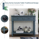 ZNTS Series Console Table Traditional Design with Two Drawers and Bottom Shelf 25384136