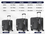 Luggage,with front opening,TSA approved lock,hardshell suitcase,Grey W2880P208361
