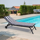 2PCS Set Outdoor Lounge Chair Cushion Replacement Patio Funiture Seat Cushion Chaise Lounge W419106598