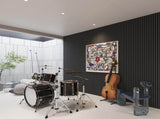 2 Pack Acoustic Solid Wood Wall Panels, 94.49" x 12.6" Soundproof Wall Panels, Wood Slat Wall Panels T3210P487479