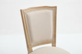 French Country Dining Chairs Set of 2, Upholstered Chairs with T-shaped Back, Wire drawing and W3426P324548
